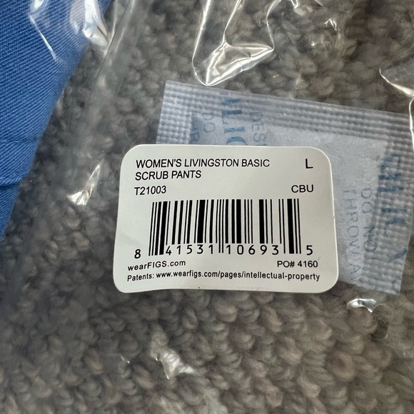 Figs Livingston Basic Scrub Pants Ceil Blue - Picture 4 of 4